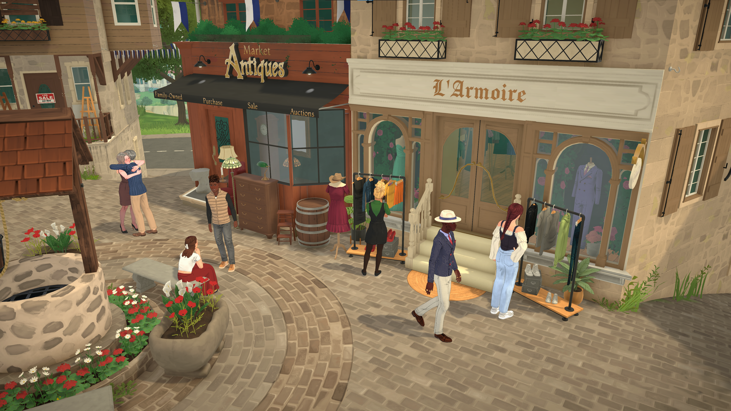 Foraging for ingredients and collectibles in Paralives outdoors